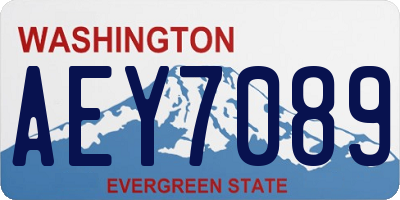 WA license plate AEY7089