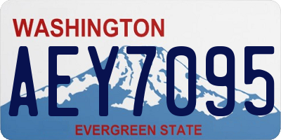 WA license plate AEY7095