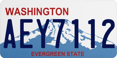 WA license plate AEY7112