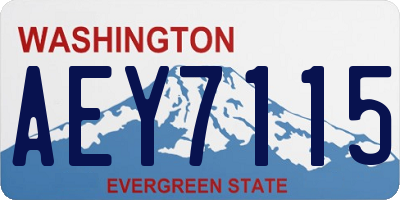 WA license plate AEY7115
