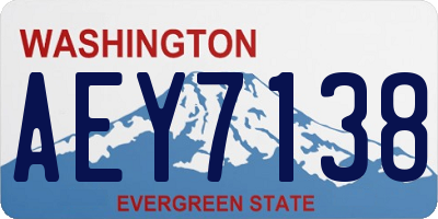 WA license plate AEY7138