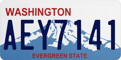 WA license plate AEY7141