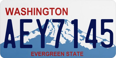 WA license plate AEY7145