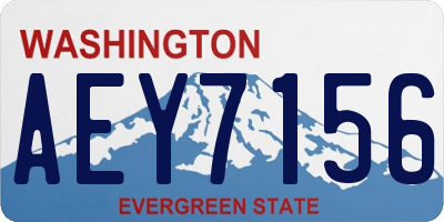 WA license plate AEY7156