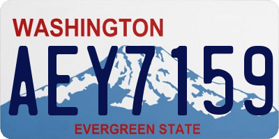 WA license plate AEY7159