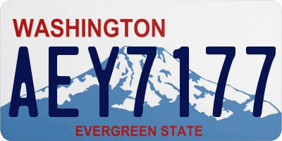 WA license plate AEY7177
