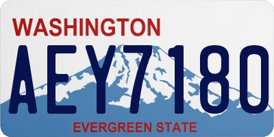 WA license plate AEY7180