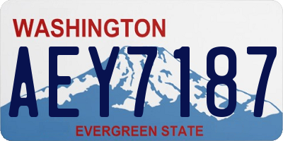 WA license plate AEY7187