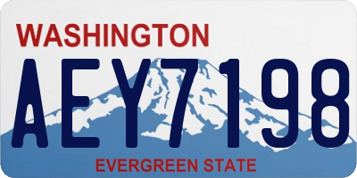 WA license plate AEY7198