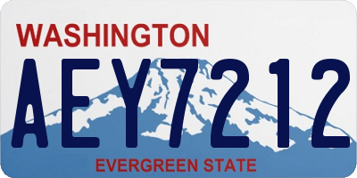 WA license plate AEY7212