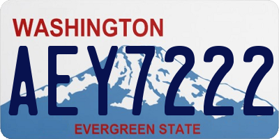 WA license plate AEY7222