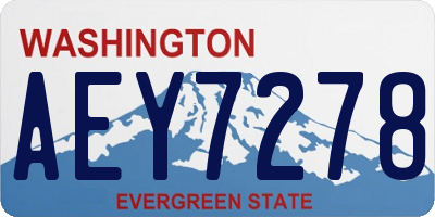 WA license plate AEY7278