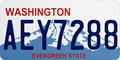 WA license plate AEY7288