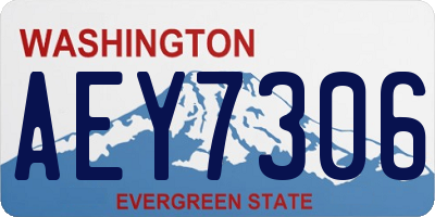 WA license plate AEY7306