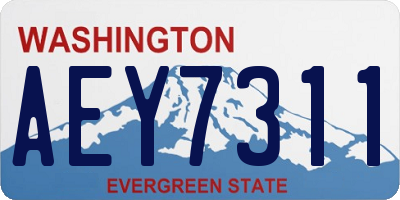 WA license plate AEY7311