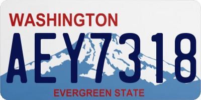 WA license plate AEY7318