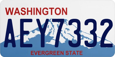 WA license plate AEY7332