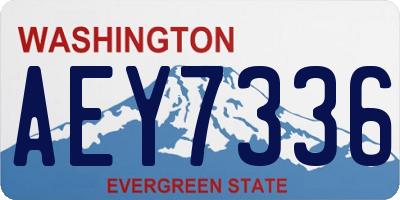 WA license plate AEY7336