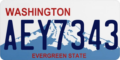 WA license plate AEY7343