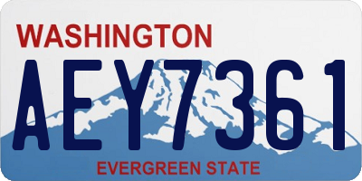 WA license plate AEY7361