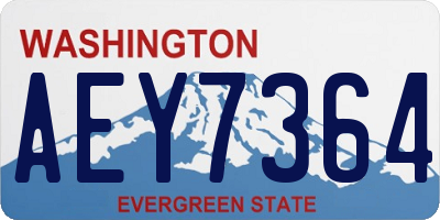 WA license plate AEY7364