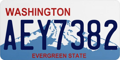 WA license plate AEY7382