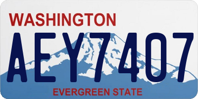WA license plate AEY7407