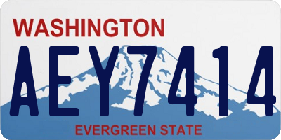 WA license plate AEY7414