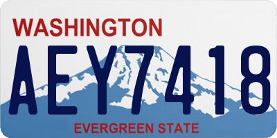 WA license plate AEY7418