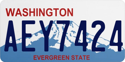 WA license plate AEY7424