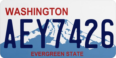 WA license plate AEY7426