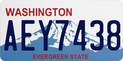 WA license plate AEY7438