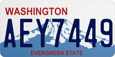 WA license plate AEY7449