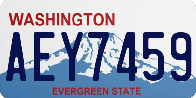 WA license plate AEY7459