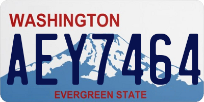 WA license plate AEY7464