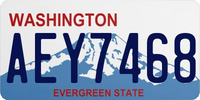 WA license plate AEY7468