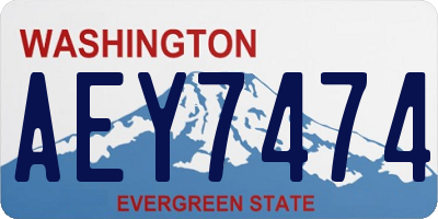 WA license plate AEY7474