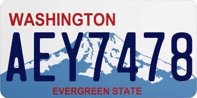 WA license plate AEY7478
