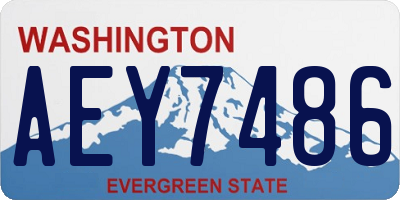 WA license plate AEY7486