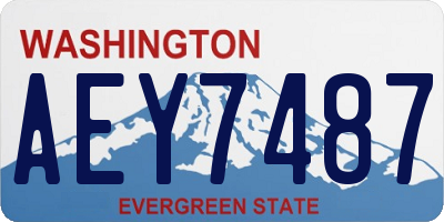 WA license plate AEY7487