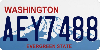 WA license plate AEY7488