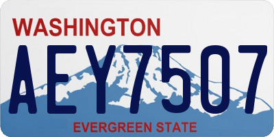 WA license plate AEY7507
