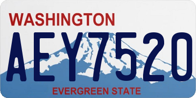 WA license plate AEY7520