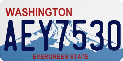 WA license plate AEY7530