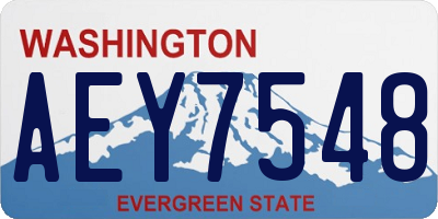 WA license plate AEY7548