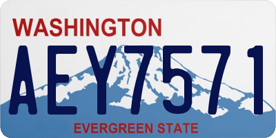 WA license plate AEY7571