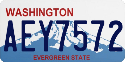WA license plate AEY7572