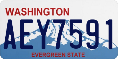 WA license plate AEY7591