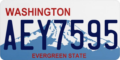 WA license plate AEY7595