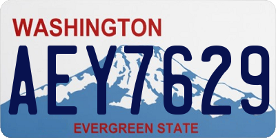 WA license plate AEY7629